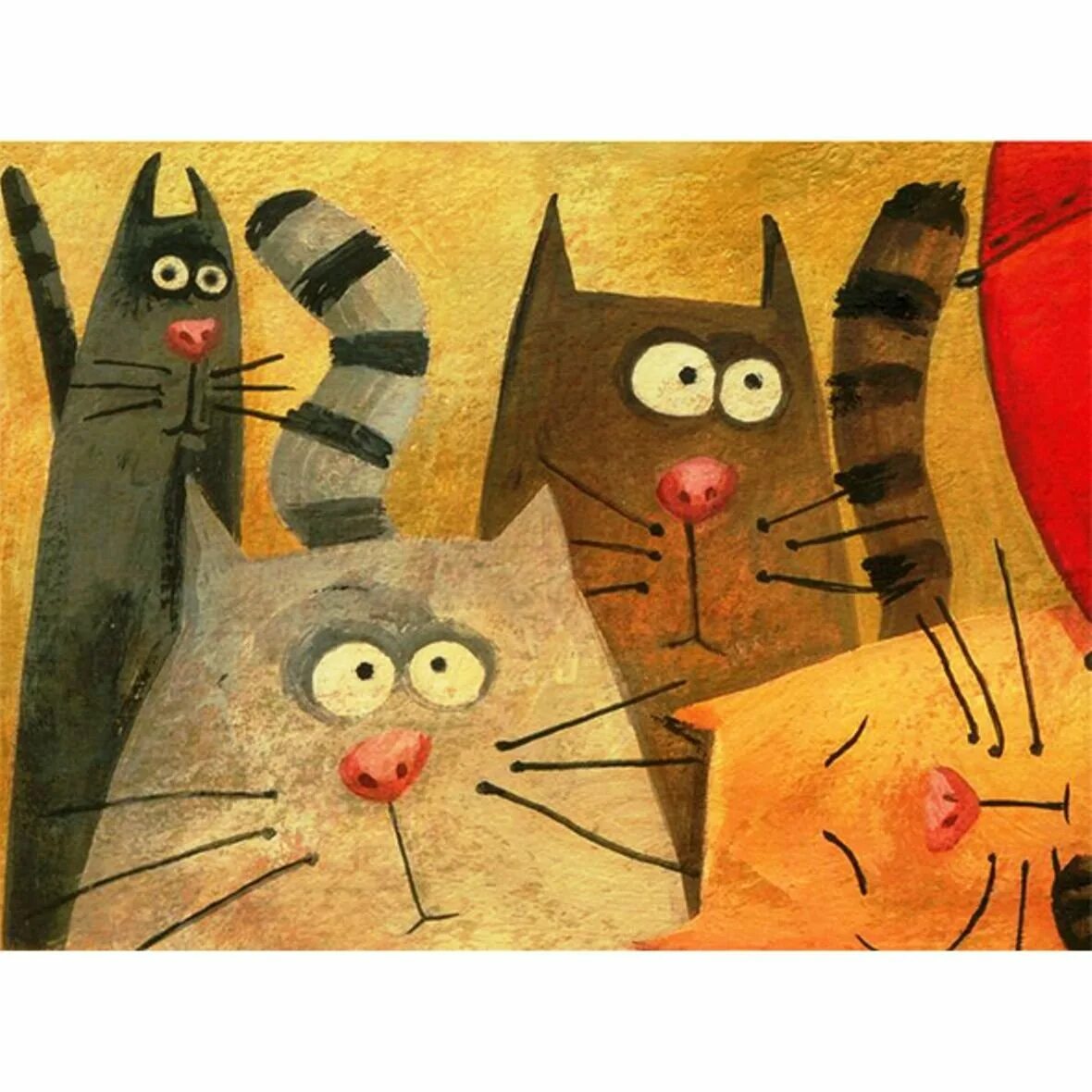 Смешные открытки с котом. Открытка «котики». Рисунки прикольных котов. День кошек. Открытка "кот".