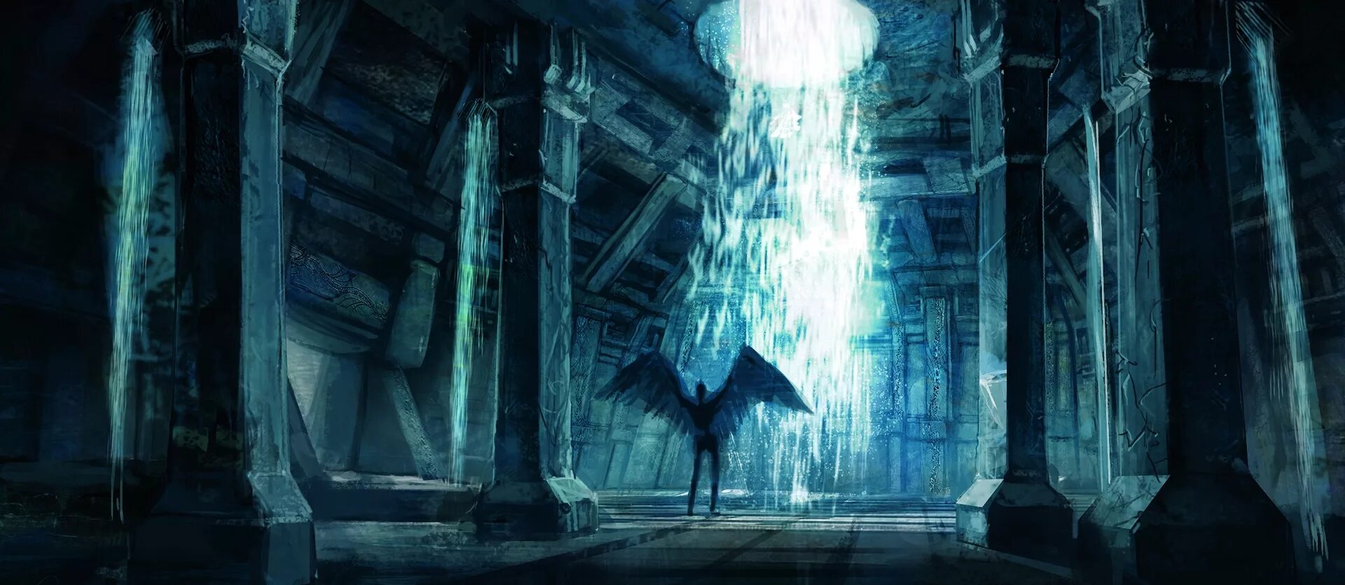Загробный офис. Томб Райдер Хельхейм. Underworld игра. Tomb Raider Underworld Concept Art. Загробный мир концепт арт.