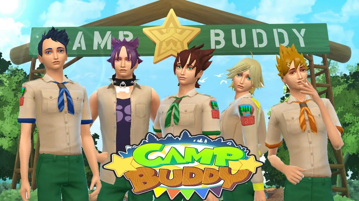 Camp buddy Тайга 18. Camp buddy SIMS 4. Эйден Camp buddy. Эйден лагерь друзей. Goro camp