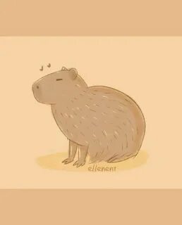 Как можно нарисовать капибару