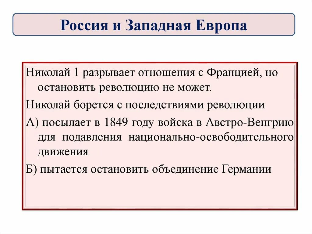 Россия и Западная Европа при Николае 1 кратко. Россия и Западная Европа итоги. Положение в Западном крае. Россия и Западная Европа 1830.