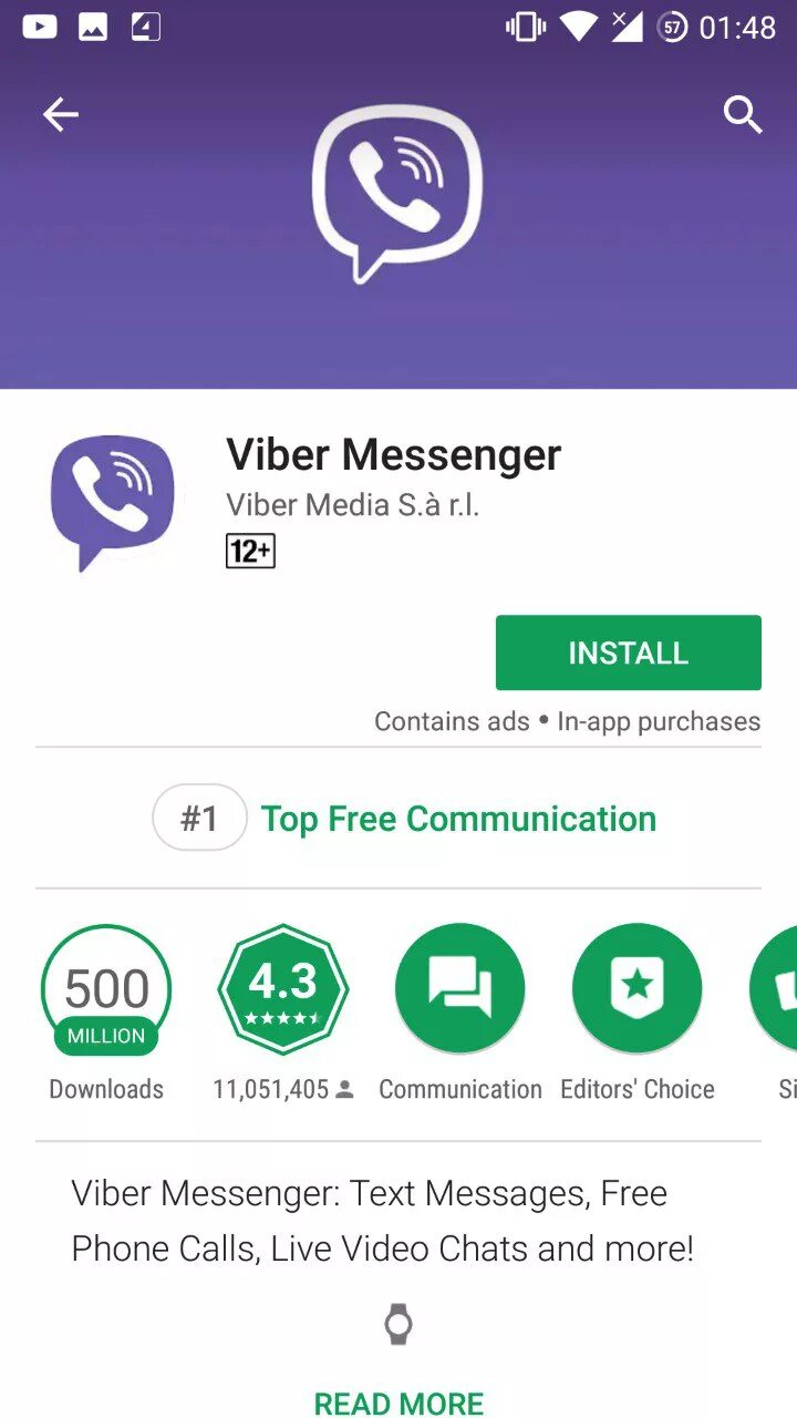 Бесплатное приложение viber