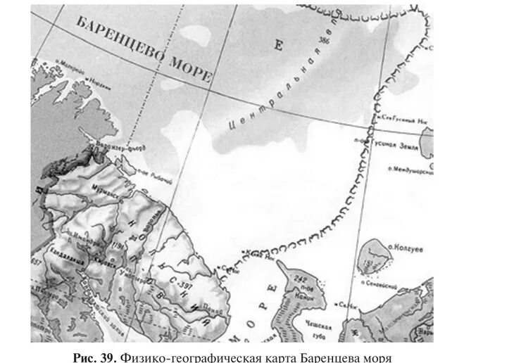 Баренцево море на карте. Карта берега Баренцева моря. Острова Баренцева моря на карте граница России в Баренцевом море.