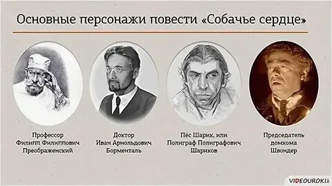 Собачье сердце главные герои список