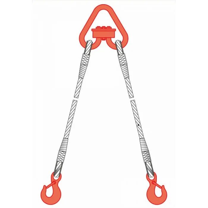 стропа двухветвевая канатная. 2ск (строп канатный двухветвевой, паук). 2/2000. стропа двухветвевая канатная. строп 1ск-2.