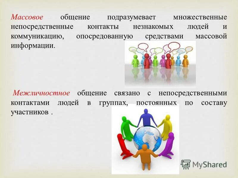 Непосредственный контакт членов группы. Межличностное и массовое общение. Массовые формы общения. Виды общения массовое и межличностное. Массовый вид общения.