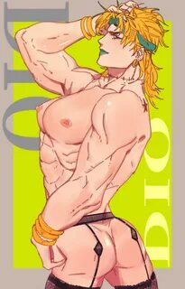 1boy 1girl blonde_hair dio_brando jojo's_bizarre_adventure male male_o...