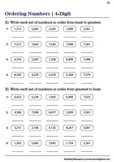 Order the numbers перевод