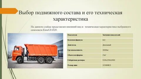 Выбор подвижного состава