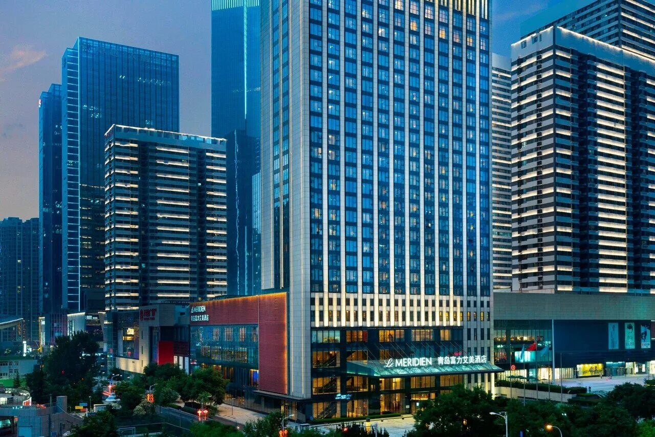 Циндао гостиница. Циндао Китай. Циндао Лютин. Le Meridien Qingdao", address 112 Yanji Road, Shibei, Qingdao, China.