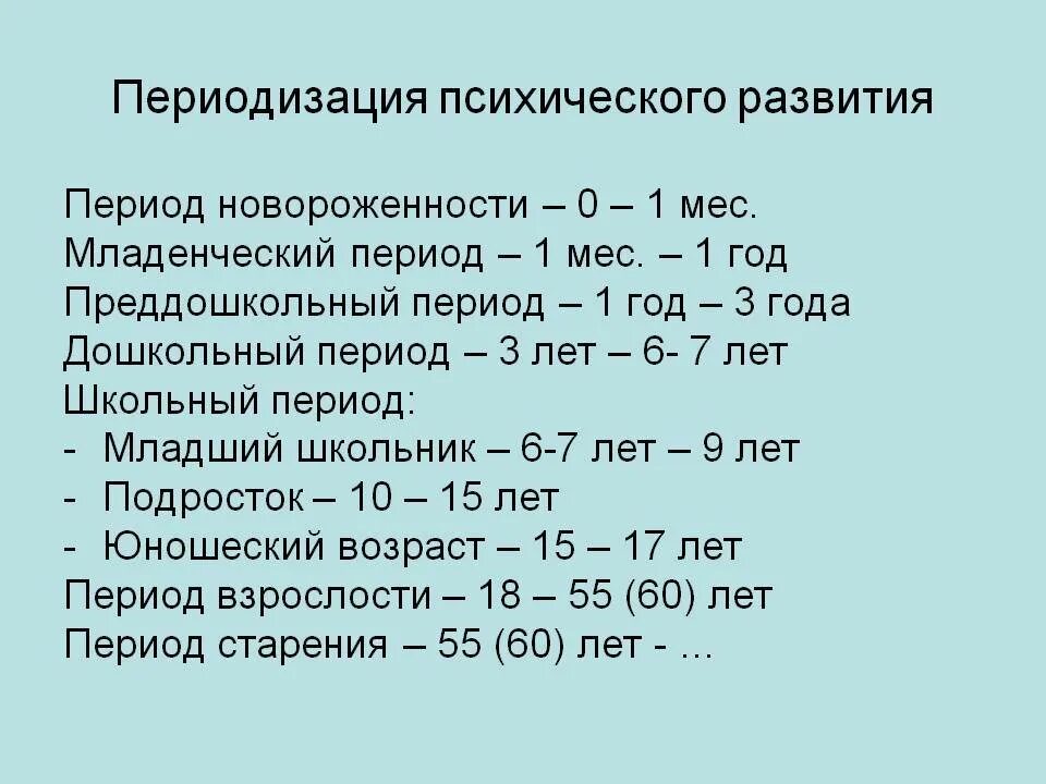 Определите период возрастного развития. Периоды возрастной периодизации. Периодизация психического развития возрастной период. Первые периодизации психического развития. Возрастные периоды развития личности.