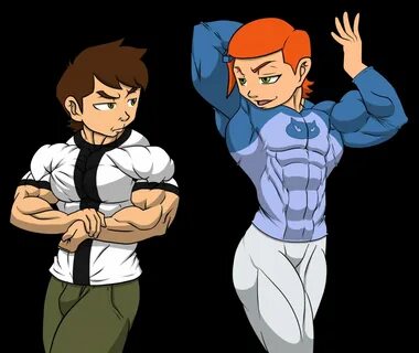 Muscle Ben and Gwen. 