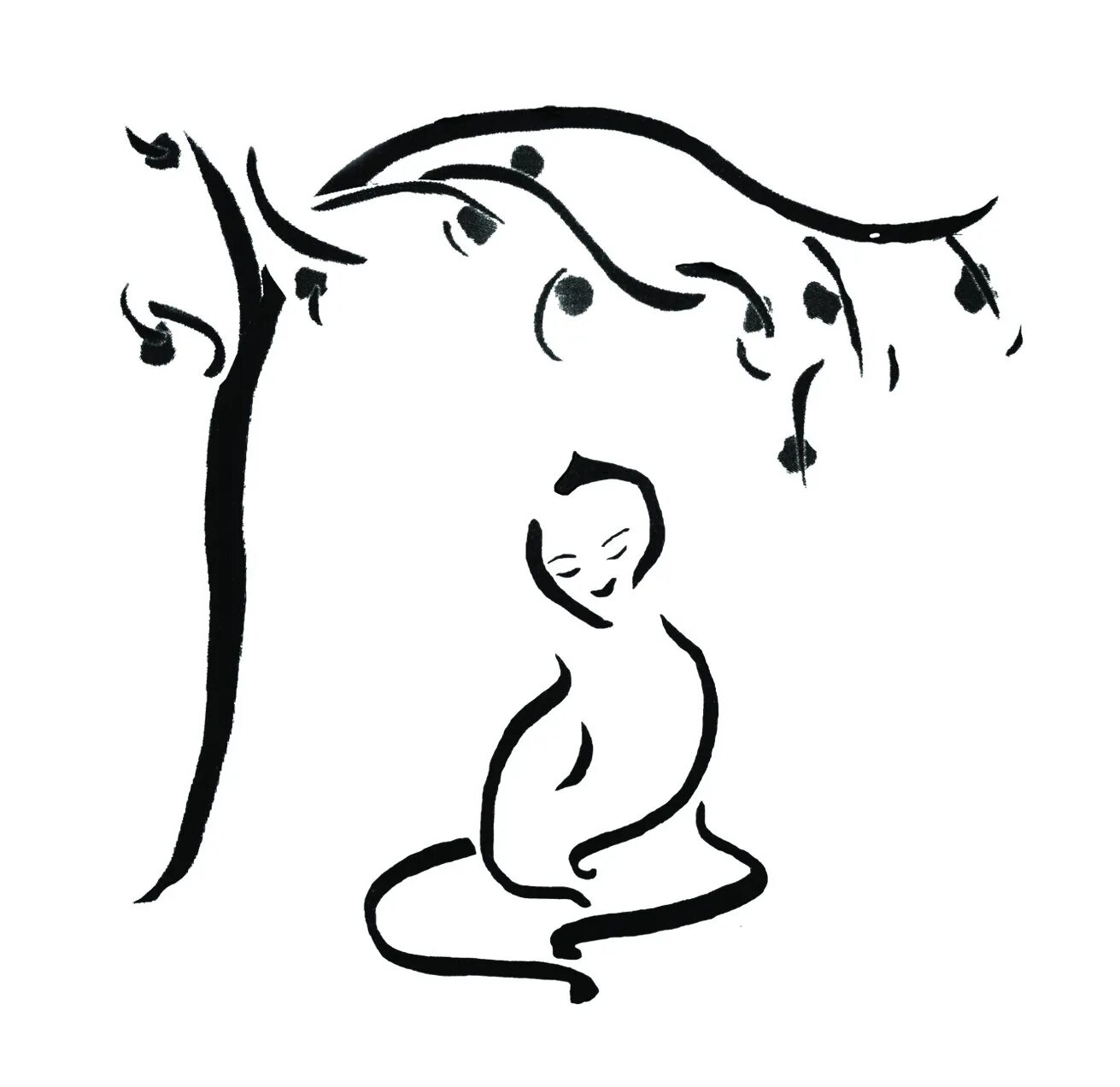 9 детей дзен. Медитация рисунок. Дзен рисунок. Дзен карикатура. Созерцание рисунок.