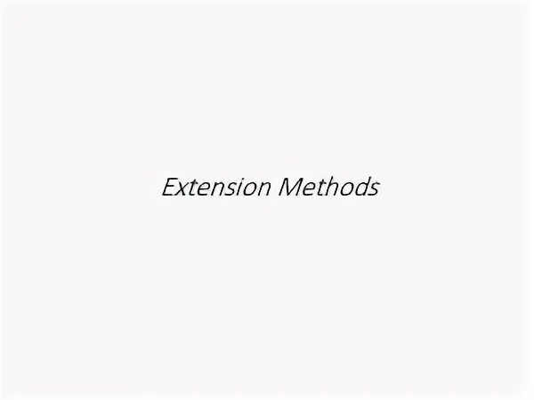 Extension methods