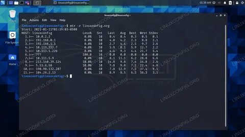 Traceroute linux