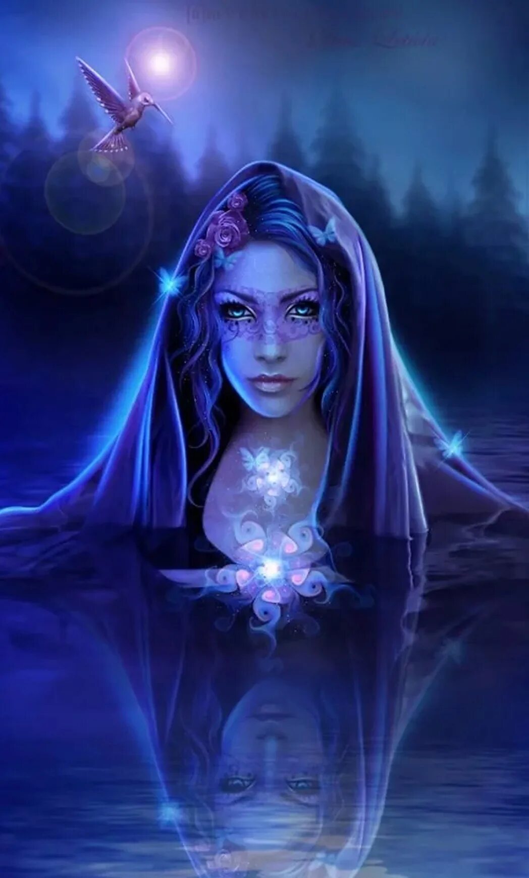 Дева мистики. Луис ройо картины. Мрачная девушка. Мистические девушки. Волшебство и магия.