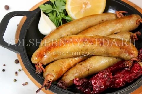 Картофельная колбаса в кишке со шкварками