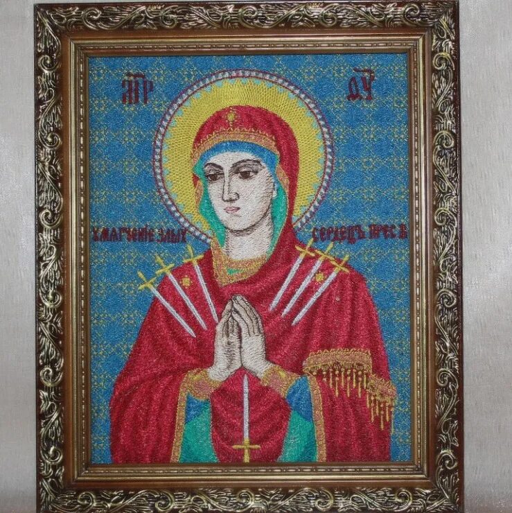 Икона семистрельная в доме. Семистрельная бм. Как вешать икону семистрельную. Как вешать икону семистрельную. Акафист семистрельная икона божьей матери.