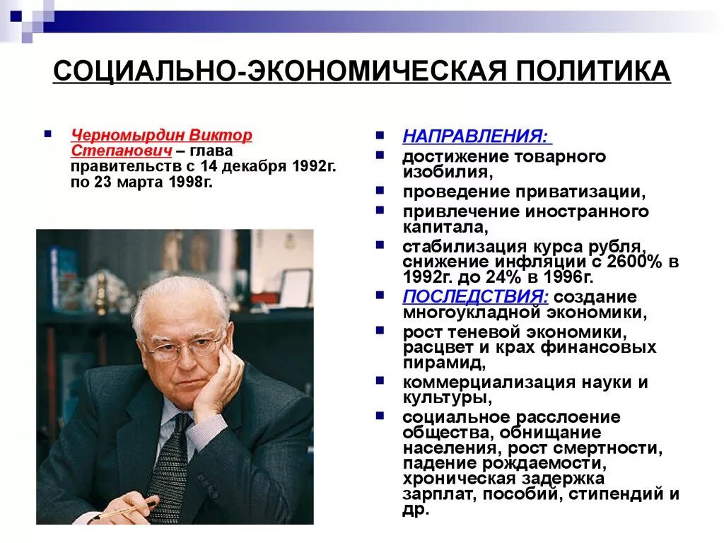 В.С. Черномырдина деятельность \1992. Правление Ельцина 1991-1999. Политика Черномырдина 1992-1998. Черномырдин годы правления. Экономические меры правительства рф