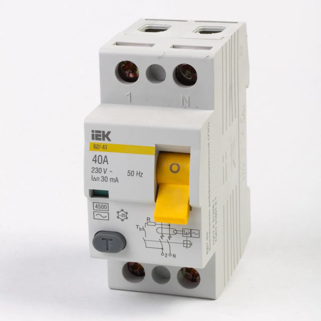 Автоматический выключатель 2p iek. Выключатели дифференциальные вд1-63 УЗО IEK. УЗО автомат вд1- 63 IEK. Выключатель IEK вд1-63. УЗО вд1-63 2p ИЭК 16а/10ма.