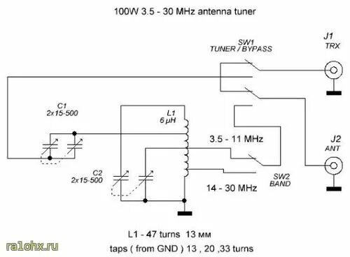 Z match. Антенный тюнер схема z-Match. Z-Match антенный тюнер Автор r5mav. Тюнер антенный согласующее. Кв симметричный антенный тюнер z Match.