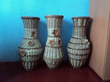 Ваза из трубочек
