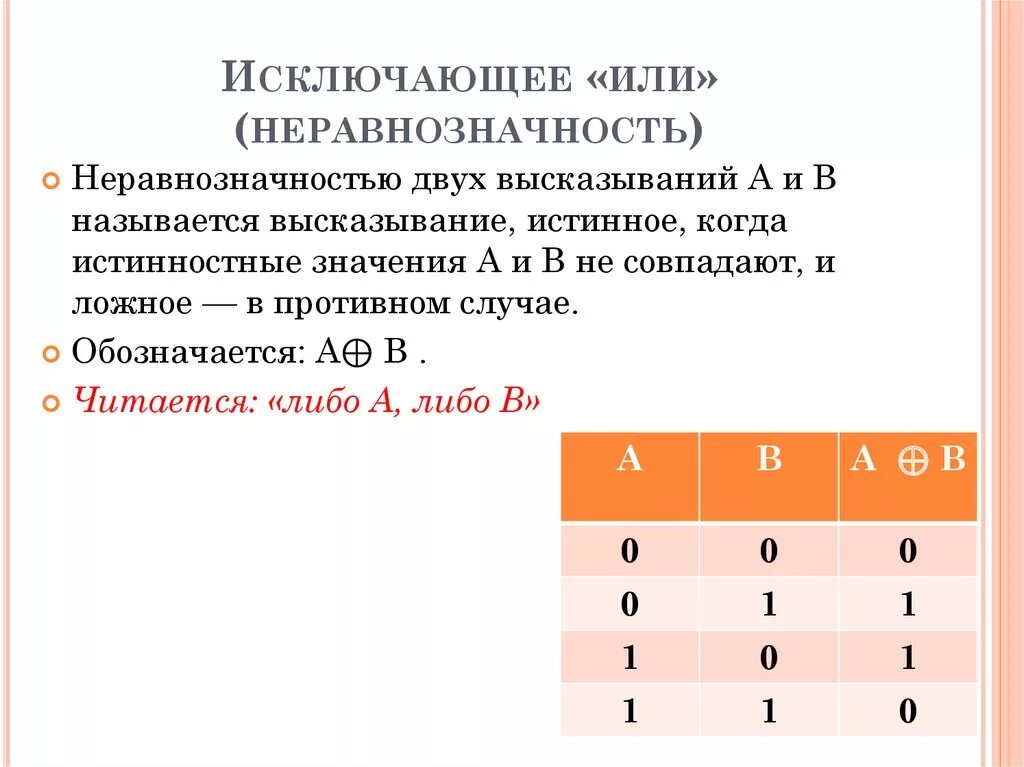 Как работает исключающее или. Операция исключающее или. логическое исключающее или. исключающее или. алгебра логики исключающее или.