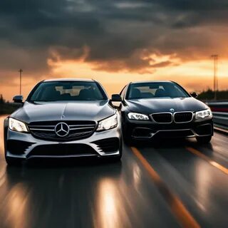 Минет жасап тұрған BMW және Mercedes фотосы