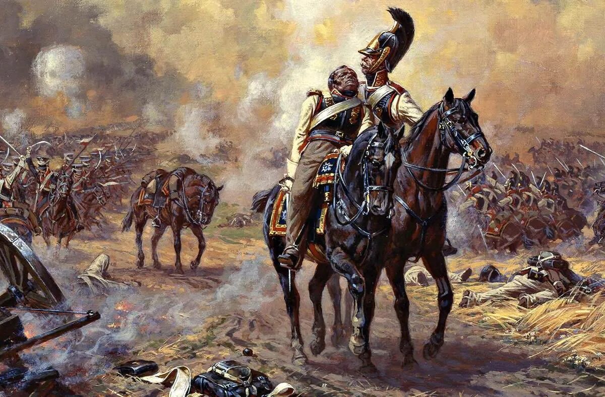 Князь багратион в бородинской битве картина аверьянова. Бородино сражение 1812.