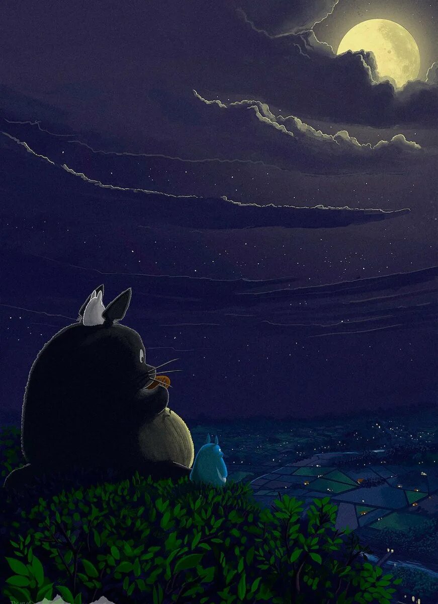 Сказочная ночь. Лунный свет пейзаж. Мульти ночь. Мульти ночь. Ночь рисунок.