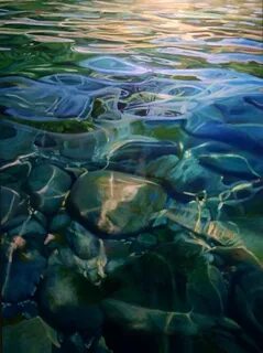 Прозрачная вода маслом