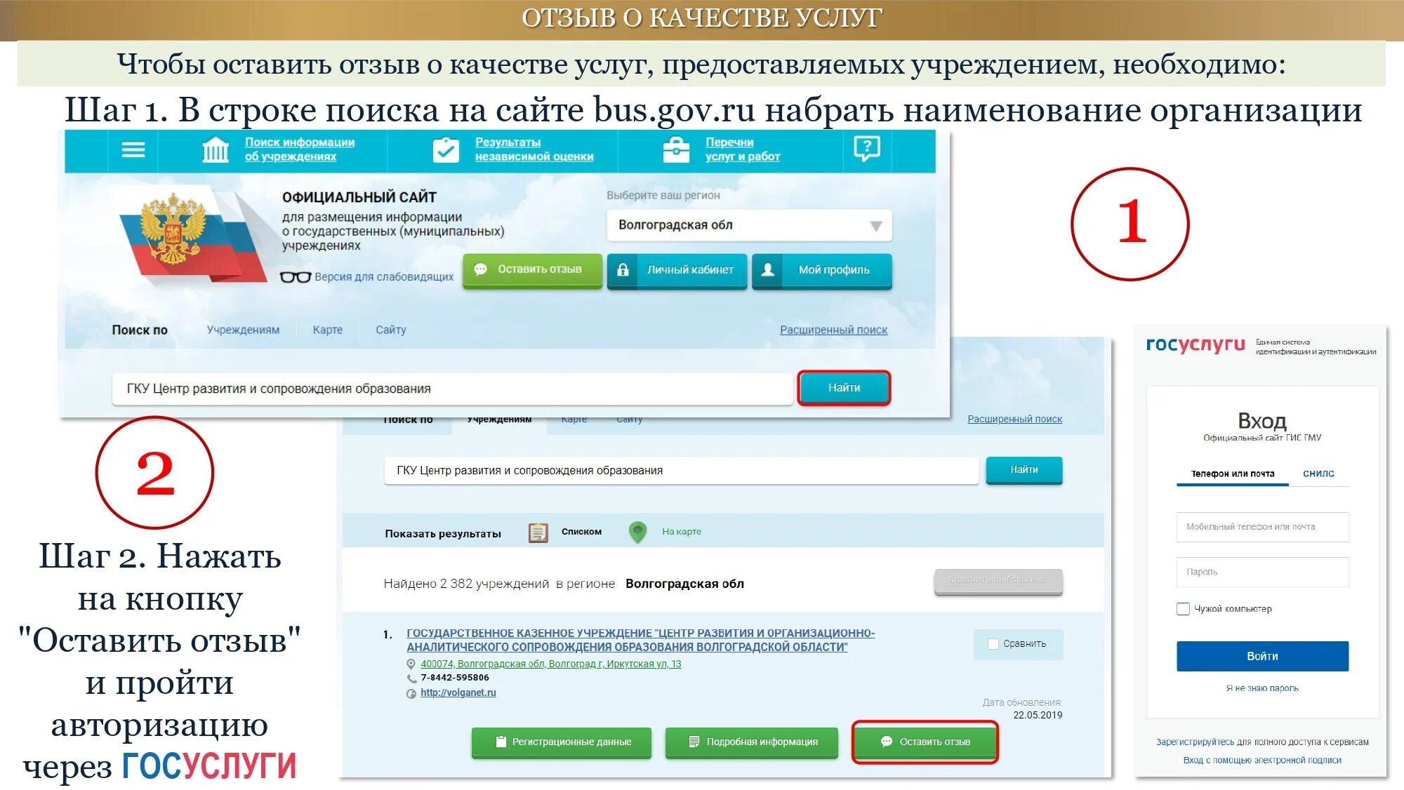 Бас гов ру. Оценка качества предоставляемых услуг образования. Портал оценки качества