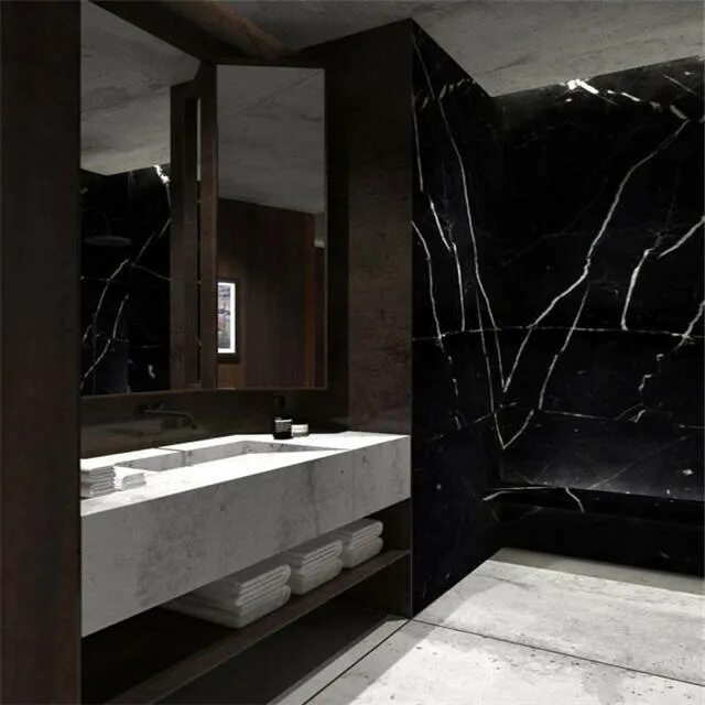 Bagni in Marmo Nero: ecco 42 Progetti a Cui Ispirarsi MondoDesign.it 孔 雀 石