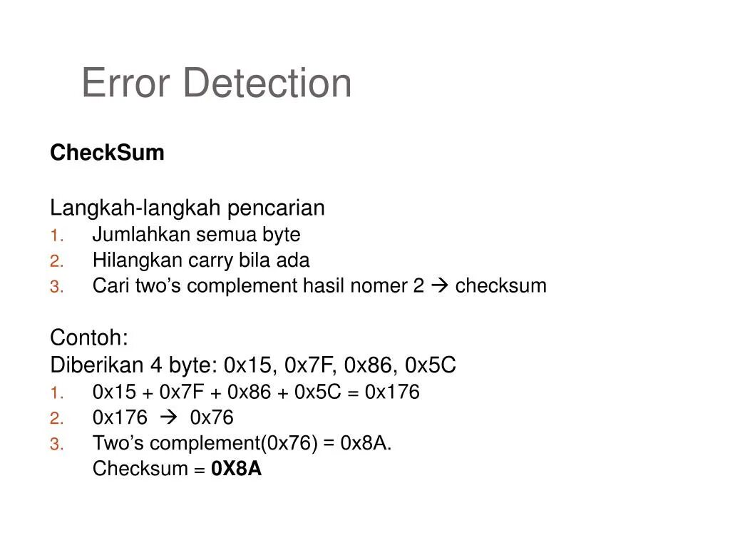 Include errors detected. Error Detection Illustrator.