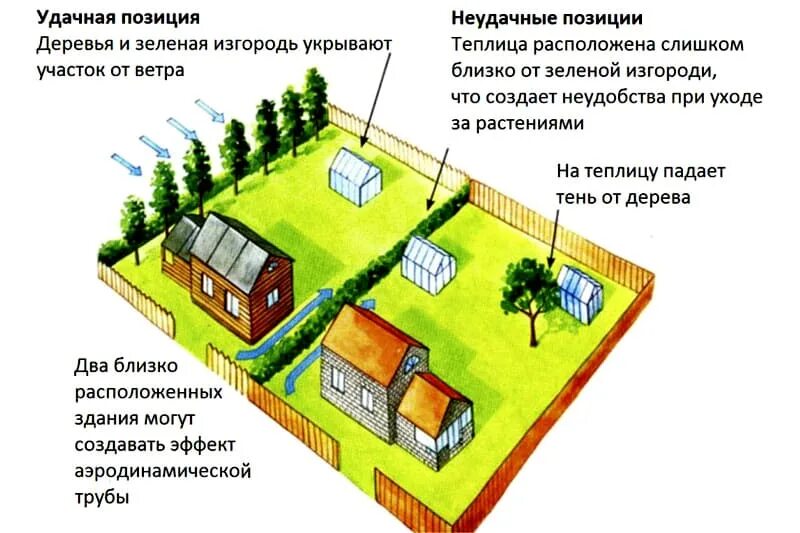 Как правильно установить теплицу по сторонам света. Как разместить теплицу на участке. схема дачного участка.