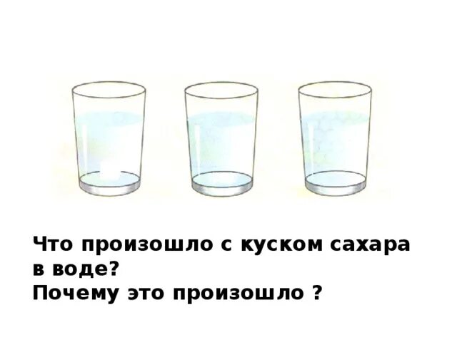 Опыт с кусочком сахара в воде. Модель процесс растворения сахара в воде. Модель процесса растворения кусочка сахара в воде. Что происходит с сахаром в воде. Растворение сахара явление