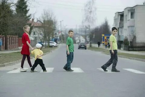 When you cross the street on foot