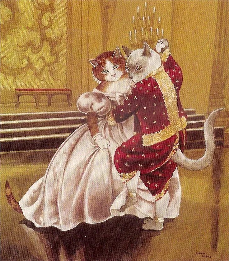 Вальсирующий кот. Английская художница susan herbert (сьюзан херберт). коты живопись сьюзен херберт. английская художница susan herbert (сьюзан херберт) пастушка. коты аристократы сьюзен герберт.