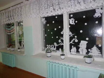 Украшение школы на новый год своими руками
