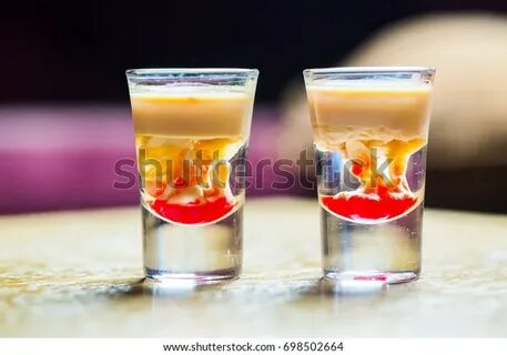 Monkey Brain Cocktail Shot Glass Stock Photo (Edit Now) 698502664 