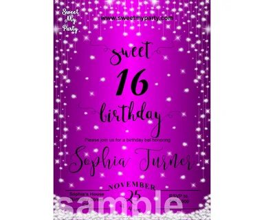 Birthday Party Invitations Party Invitations Sweet 16 Party Quinceanera Inv...