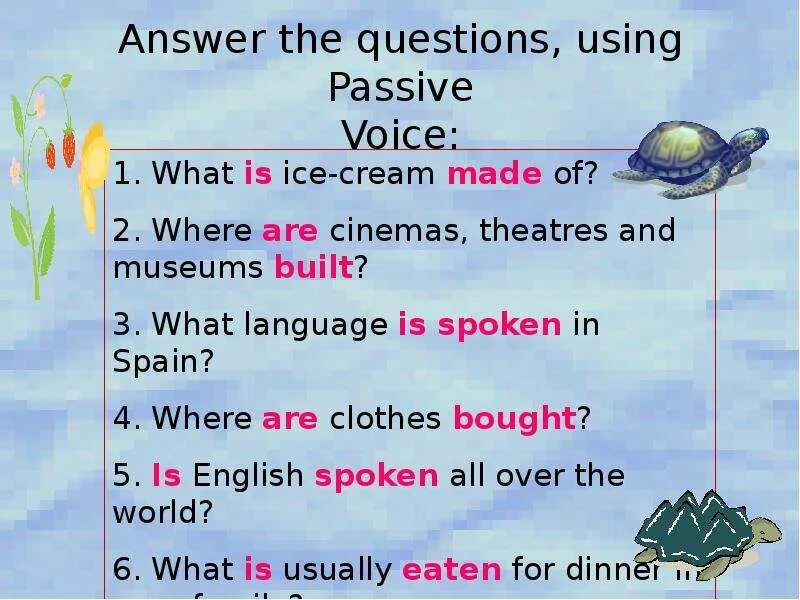 Passive Voice вопросы. Специальный вопрос в пассивном залоге. Passive Voice в английском вопросы. Вопросы в страдательном залоге. Active passive questions
