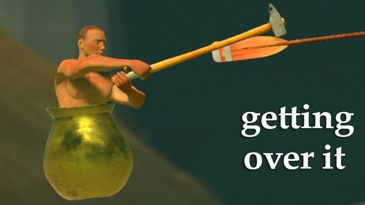 Getting over it спидран. Геттинг овер ИТ золотой горшок. Getting over it золотой котёл. Getting over it with Bennett Foddy золотой котел. Кувшин getting over it.