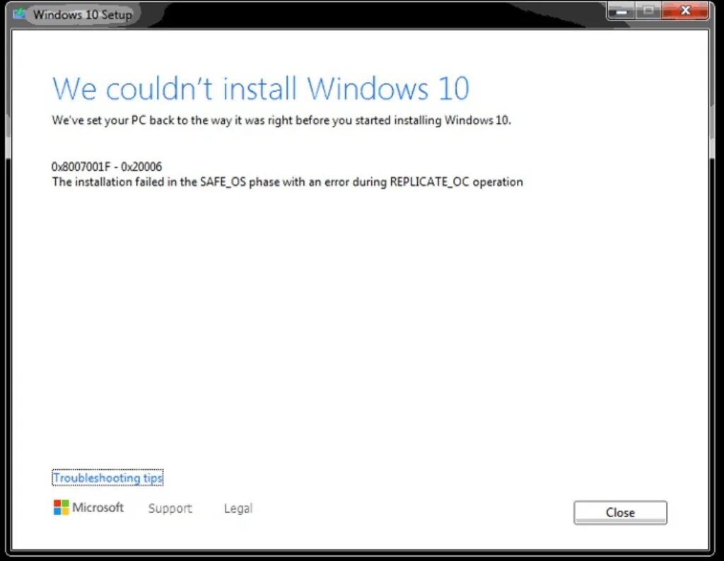 Software install failed что делать. 0xc1900101 0x30018 при установке windows. 0x8007001f ошибка при воспроизведении видео. ошибка на этапе установки safe_os во время операции boot. with failed boost support.