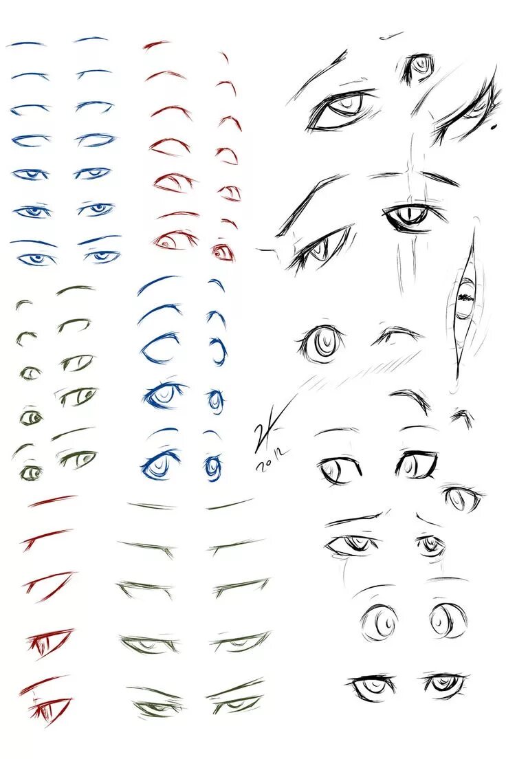 Легкий и красивый туториал. Рисование ног. Глаз пошагово карандашом. Глаза для рисования аниме. Легкий и красивый туториал.