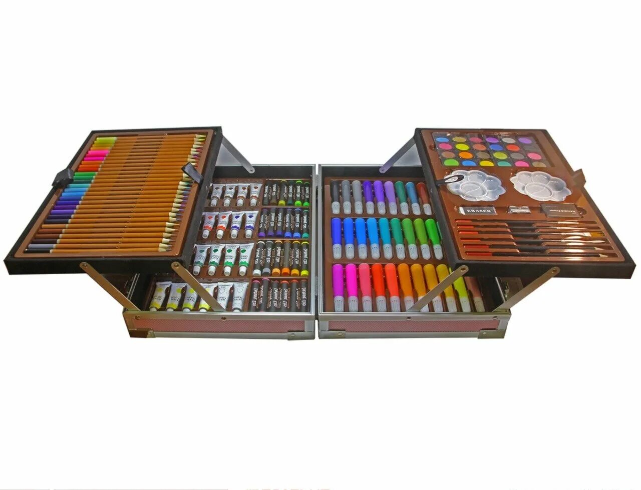 набор для художника daler rowney 115. набор для рисования 145 предметов в чемоданчике. наборы карандашей и фломастеров в чемоданчике. маленький набор художника. художественный набор art set 150шт.