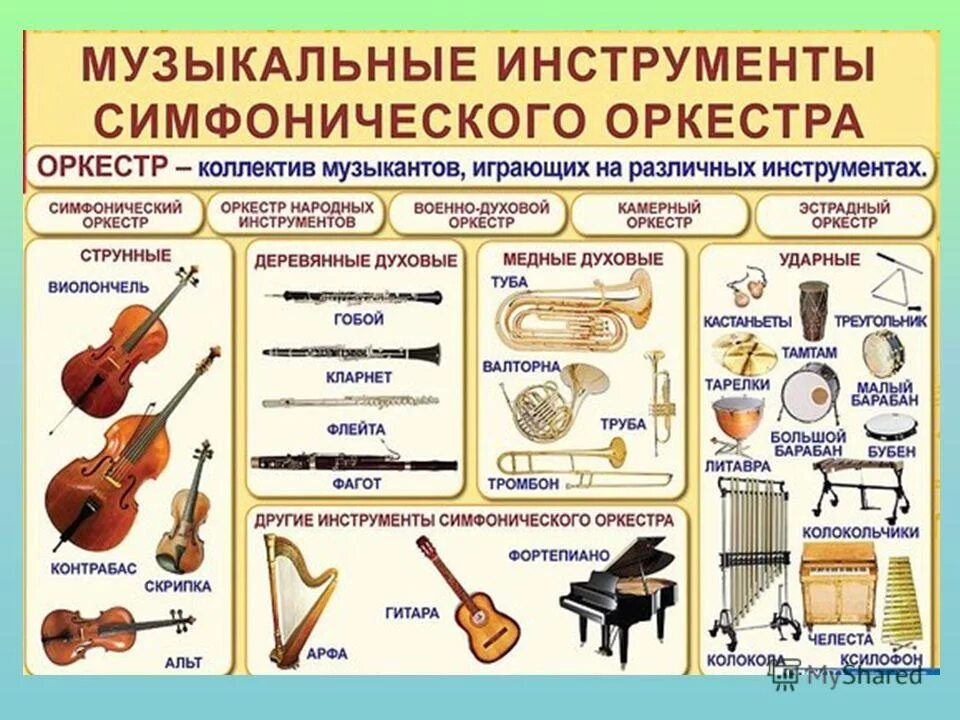 Виды инструментов и примеры