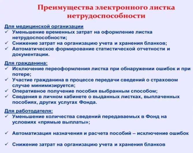Порядок хранения листка нетрудоспособности. Преимущества электронного листка нетрудоспособности. электронный больничный лист преимущества. презентация электронный лист нетрудоспособности. алгоритм оформления листков нетрудоспособности.