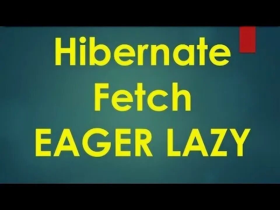Fetch lazy. Fetch lazy