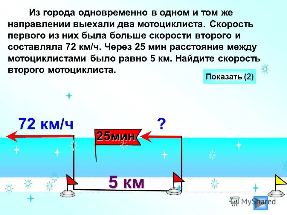 Из города одновременно выехали. Два мотоциклиста выехали в одном направлении. Из двух городов в одном направлении выехали. Из одного города одновременно в одном направлении выехали 2. Из города одновременно в 1 и том же направлении выехали 2 мотоциклиста.